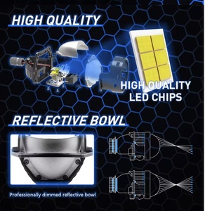 Led chiếu đèn pha + DRL chức năng ánh sáng | 36W 45W H7 mini LED ống kính máy chiếu - Product Image 6