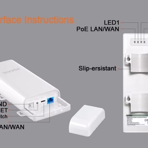 เส้นเอ็น O3 5กม. 2.4กิกะเฮิร์ตซ์150Mbps กลางแจ้ง CPE Tenda 5กม. 5GHz 867Mbps กลางแจ้ง CPE ไร้สาย WiFi repeater Extender - Product Image 2