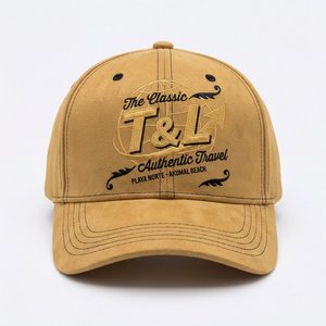 Gorra de Béisbol de Gamuza de 6 Paneles con Bordado 3D Personalizado, Gorra Deportiva de Alta Calidad, Proveedor OEM ODM - Product Image 2