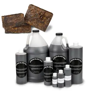 100% Natural Organic Liquid African Black Soap Dry Skin Dark Spots For Body Wash Face Cleanser Hair Shampoo Hand Soap Bulk