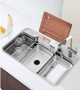 Évier de cuisine à montage supérieur avec isolation phonique, résistant aux taches et facile à nettoyer pour cuisine moderne - Product Image 5