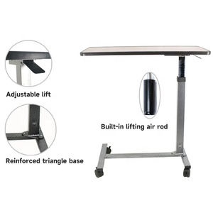 Giá rẻ gấp Bệnh viện Y tế đồ nội thất bệnh nhân di chuyển đầu giường bàn Chiều cao có thể điều chỉnh <span class=keywords><strong>overbed</strong></span> bàn ăn - Product Image 4