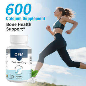 Tablet Kalsium Karbonat Berkualitas Tinggi 600mg Suplemen Makanan untuk Kesehatan Tulang dan Pencegahan <span class=keywords><strong>Osteoporosis</strong></span> - Product Image 2