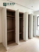 ARET Armoire d'angle autoportante en mélamine, design moderne et durable, en forme de L, avec une porte, pour chambre principale