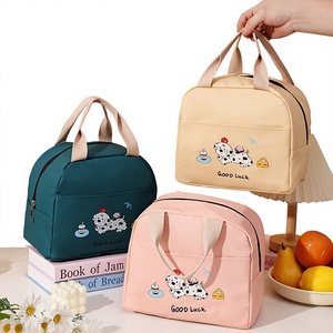 Sac à déjeuner isotherme à motif de chien porte-bonheur pour étudiants et employés de bureau, avec poches, en PU, fermeture éclair - Product Image 6