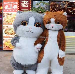 Disfraz inflable de gato de dibujos animados, muñeco andante con movimiento, ropa para ambiente festivo en <span class=keywords><strong>internet</strong></span>, disfraz de gato para actuaciones. - Product Image 3