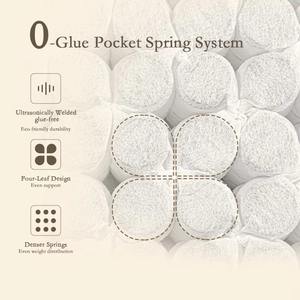 Matelas de <span class=keywords><strong>lit</strong></span> Queen Size à ressorts ensachés sans colle et mousse à mémoire de forme au thé <span class=keywords><strong>vert</strong></span>, roulé en boîte, pour <span class=keywords><strong>lit</strong></span> de massage - Product Image 4