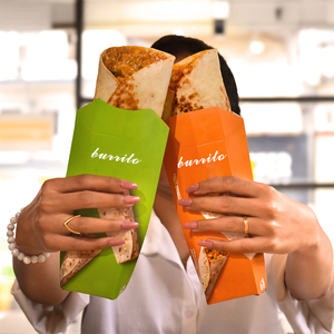 Rollo de pollo Burrito Shawarma de estilo árabe desechable de color personalizado para llevar, caja de embalaje para el almuerzo - Product Image 1