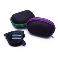 Étui à lunettes pliable en EVA avec fermeture éclair, résistant aux chocs et aux chutes, pour le rangement des lunettes ; Vente en gros usine ; Commandes en gros bienvenues