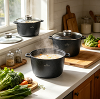 Ensemble de casseroles de haute qualité, personnalisable, avec possibilité de vente en gros, en aluminium, pour cuisson et stockage