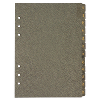 Diviseur mensuel de luxe avec étiquette laminée Diviseur mensuel de carte de bague en cuir feuille d'or magnifiquement texturé personnalisé