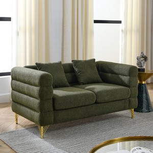 Oversized Two-Seater Chesterfield Velvet Modular Eco-Friendly Sofa Set with Deep <b>Seating</b> for Living Room and Bedroom - Product Image 1