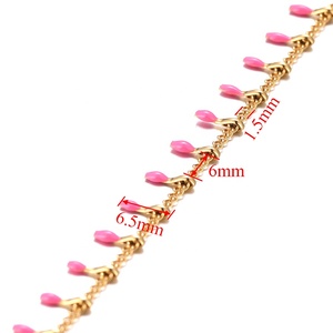 ส่วนประกอบสร้อยคอรูปใบไม้เคลือบสีทองสแตนเลสสตีล สำหรับทำเครื่องประดับ DIY สร้อยข้อมือ งานฝีมือ และอุปกรณ์เสริม - Product Image 3