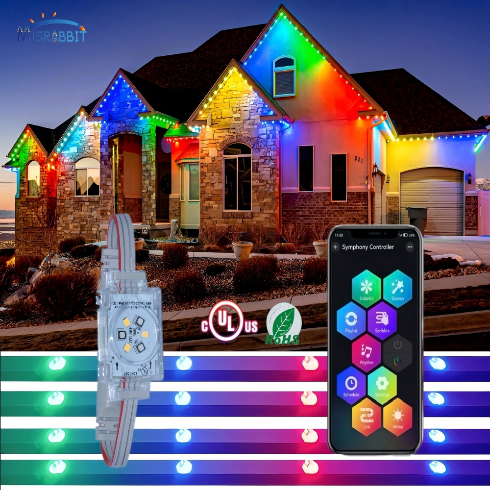 Misrabbit DC48V RGBW 26mm IP68 Rated LED Jellyfish Point Lights for Amusement Ride Outdoor Use PC Material 10-Year Warranty