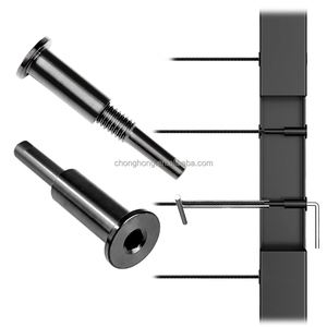 Tensor de tensión oculto de acero inoxidable T316 para cable de 1/8 pulgadas, kit de barandilla de cable invisible negro para poste de cubierta metálica 2x2 - Product Image 1