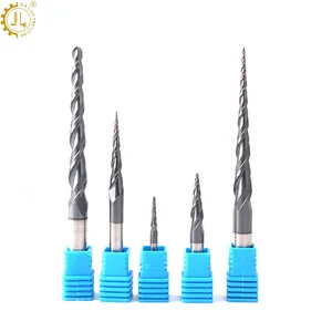 3D 작동 Ballnose 2Mm Tapper 공 코 CNC 절단기 가늘게 한 끝 선반 단단한 탄화물 가늘게 한 공 코 끝 선반