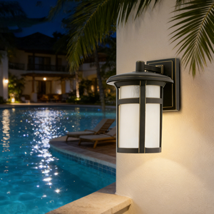 Lámpara de Pared <span class=keywords><strong>Exterior</strong></span> LED Cuadrada Clásica de Aluminio, Impermeable, <span class=keywords><strong>para</strong></span> Jardín, Patio e Iluminación del Hogar - Product Image 1