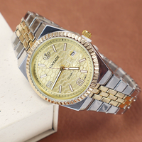 Montre homme YuSa1440, nouvelle montre à quartz classique avec double calendrier, date, semaine, aiguilles lumineuses, bracelet en acier inoxydable, montre-bracelet pour homme d'affaires