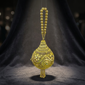 Pochette de soirée en métal et pierres de cristal, artisanale et de luxe, pour occasions inoubliables - Product Image 3