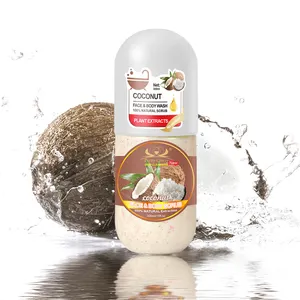 300ml Coconut Body Scrub Creme para Scrubber Esfoliante para ficar Body Wash Limpeza Whitening Creme & Shrink Poros