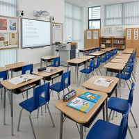 Mobilier de classe individuel de qualité supérieure, ergonomique, réglable en hauteur, personnalisable pour les écoles primaires et secondaires, vente en gros