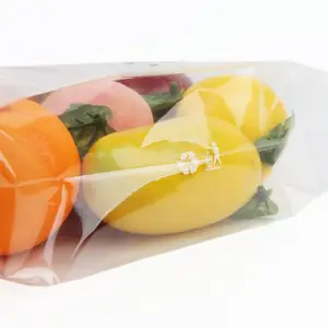 Resealable फल सब्जी प्लास्टिक ज़िप ताला खाद्य पैकेजिंग बैग स्पष्ट प्लास्टिक बैग