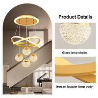 Lustre suspendu LED en aluminium de style moderne, taille moyenne, éclairage de plafond pour la maison et l'hôtel, luminaires suspendus à flux lumineux