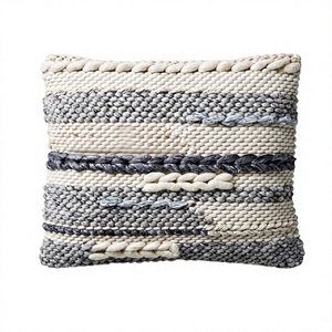 Luxury Bohemian Home Decor Cotton & Wool Boho Cushion <b>Cover</b> Heavy Weaving Handwoven Indoor-Outdoor Geometric <b>Throw</b> Pillow <b>Covers</b> - Product Image 1