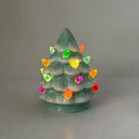 Ornements de Noël en céramique peints à la main, écologiques et de haute qualité, avec mini-lumières LED pour la décoration de l'arbre de Noël