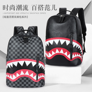 Sac à dos noir de couleur unie pour hommes, sac de voyage de grande capacité 36-55L, Style Street, utilisation quotidienne, printemps 2022 - Product Image 2