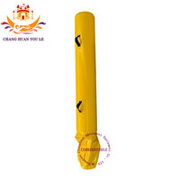 Bouée de natation gonflable personnalisée jaune et rouge pour parc aquatique, longueur 2m, construction en PVC et métal