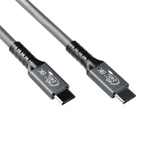 40Gbps 5A 240W 8K @ 60Hz USB 4,0 Tipo-C Macho a macho Cable de extensión Tipo C Cable de carga rápida