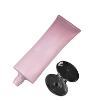 Tube cosmétique 300 ml en plastique, tube souple avec bouchon à clapet 50 mm, gris-violet, impression de logo personnalisée, pour lotion corporelle, crème, shampoing, fabrication en usine