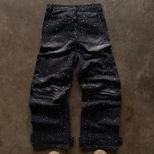 Jeans de Hombre <span class=keywords><strong>Paul</strong></span> Gaultier de Alta Calidad con Cristales 3D, Lavados, Holgados, Estilo Cargo Sobredimensionado y Apilado, Ropa Urbana Personalizada - Product Image 3