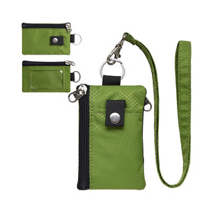 Portefeuille minimaliste unisexe avec blocage RFID, petit format, avec fenêtre pour carte d'identité, résistant à l'eau, avec fermeture éclair et porte-clés - Product Image 1