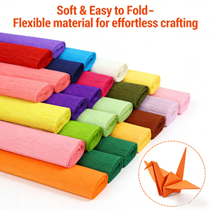 Papier crépon coloré épaissi 50cm*250cm, motif floral personnalisé, pliage manuel DIY, œillets et roses faits à la main, papier <span class=keywords><strong>d</strong></span>écoratif pour loisirs créatifs - Product Image 5