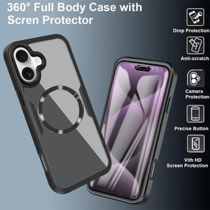 เคสโทรศัพท์ iPhone 17 air แบบแม่เหล็กสองด้าน ป้องกันเต็มจอ พร้อมฟิล์มกันรอย สำหรับ iPhone 16 15 14 13 12 <span class=keywords><strong>11</strong></span> - Product Image 5