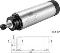 Moteur de broche CNC 110V 1,5KW refroidi par air 65mm 4 roulements 24000RPM 400HZ pour machine de fraisage CNC
