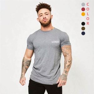 1 Men's Sport Casual Cotton Knitted Short Sleeve Base Ball T-Shirt with Blue Corner Design - Product Image 1