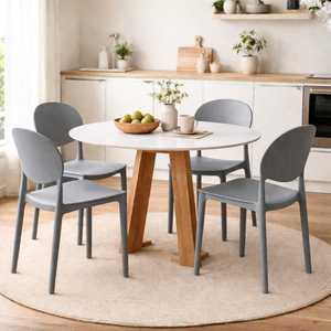 Sedia Oslo in Polipropilene con Schienale Ovale 43,5x55x80 Cm, Ergonomica con Piedini in Gomma, Ideale per Uso Interno - Product Image 6
