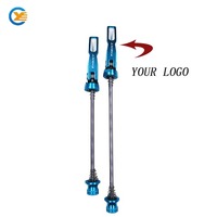 Levier de dégagement rapide personnalisable pour vélo Brochette avant/arrière en aluminium CNC avec tension réglable pour VTT/vélos de route