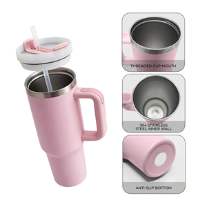Custom Logo 30oz Tumbler with Handle <b>Bulk</b> Personalized Stainless Steel Double Wall Vacuum Insulated Travel Coffee Mug for Gifts - Product Image 3