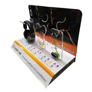Thiết kế mới Acrylic headphone đứng Kệ máy tính để bàn Acrylic Phụ kiện điện thoại hiển thị kệ cho cửa hàng điện thoại - Product Image 3
