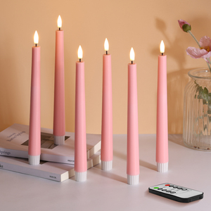 Bougie chauffe-plat LED artisanale à flamme réelle 3D en cire de paraffine Mermei, avec télécommande 10 touches et alimentation par piles - Product Image 2