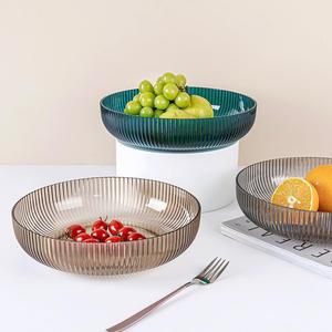 Assiette jetable écologique en verre, trois couleurs, motif fruits simples, style chinois, pour collations et repas quotidiens, cuisine sèche - Product Image 3