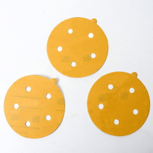 Disco de lijado de óxido de aluminio amarillo de 5 pulgadas y grano 40 ZY, disco abrasivo con gancho y bucle para lijadora orbital <span class=keywords><strong>aleatoria</strong></span> - Product Image 3