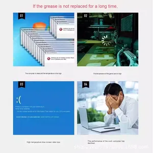 제조업체 직접 도매 고효율 열전도성 실리콘 그리스 CPU 페이스트 단열용 소형 튜브 2g - Product Image 2