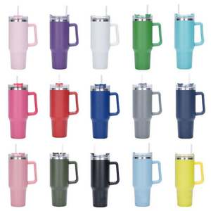 Vente en gros, logo personnalisé, tasses de voyage 40Oz à double paroi pour l'extérieur, gobelet de voyage isolé sous vide en acier inoxydable avec poignée - Product Image 4