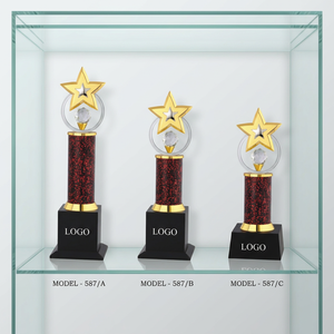 Trophée métallique portable de haute qualité, plaqué et moulé sous pression, gravé au laser, impression UV, excellence académique, événements culturels - Product Image 1