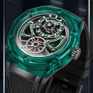 Montre pour homme BG5807, nouvelle montre-bracelet mécanique automatique avec boîtier en cristal transparent, bracelet en caoutchouc de luxe de haute qualité - Product Image 2